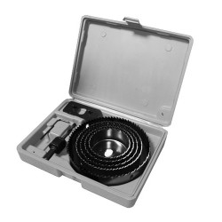 Couronnes de perçage Ferrestock (64-127 mm), jeu de 5 pièces pour perceuses à colonne et machines-outils.
