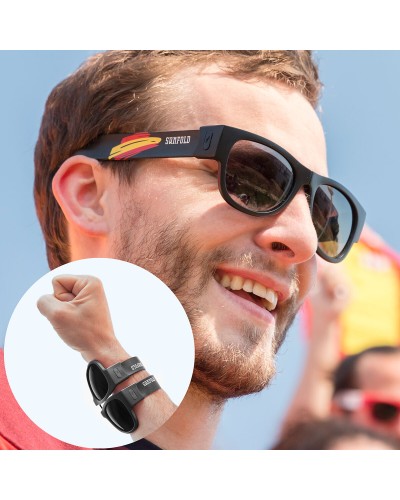 Sunfold Spain - Lunettes de Soleil Pliantes Noires - Portables & Résistantes
