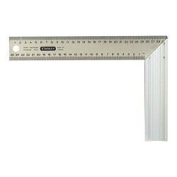 Squadra Stanley da 250 mm | Strumento di misurazione preciso | Lavorazione di precisione | Misure angolari accurate