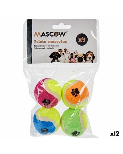 PawzBuddy Pelota de Juguete para Perros Ø 4,5 cm, Colorida (12 Unidades)
