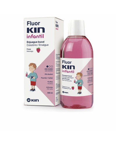 Bain de bouche Kin Enfants Fraise 500ml - Hygiène Orale Délicate
