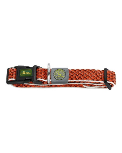 Hunter Basic Halsband für Hunde Orange Draht Größe S (30-43 cm)
