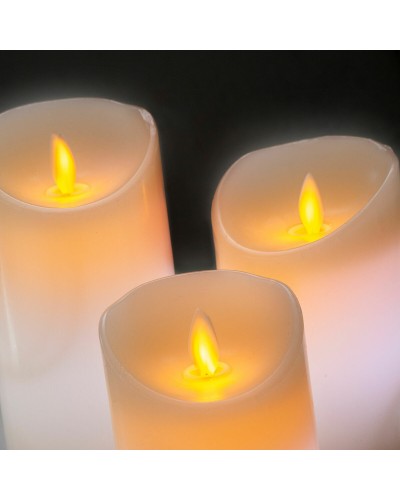 Multicolour Flame-Effect LED Candles with Remote Control Lendles InnovaGoods 3 Units