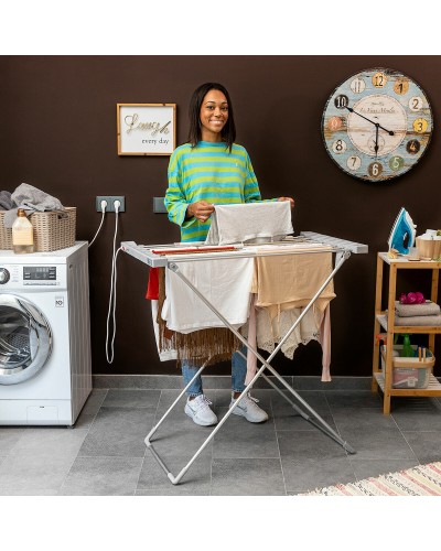 InnovaGoods Dryak Elektrischer Wäscheständer, zusammenklappbar, 8 Stangen, 120 W
