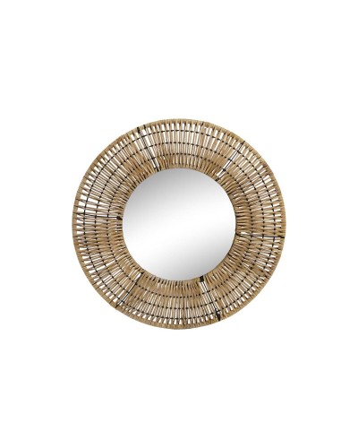 Väggspegel DKD Home Decor Naturell Brun 60 x 6 x 60 cm Urban