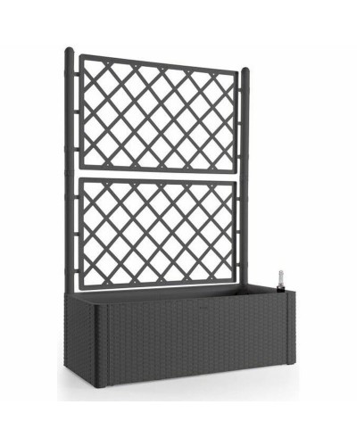 Itsekasteleva kukkalaatikko Stefanplast Natural Deluxe Suorakulmainen Antrasiitinharmaa 100 x 43 x 142 cm