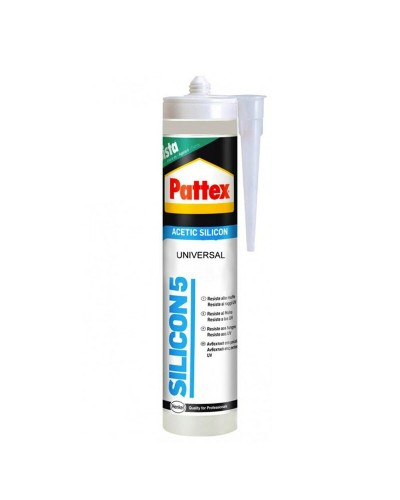 Pattex Silicon 5 Universal Transparent, Universal Sealant for Bathroom and Kitchen, 280 ml

