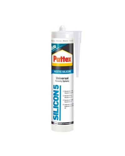 Silikon Pattex Silicon 5 Universal Vit 280 ml