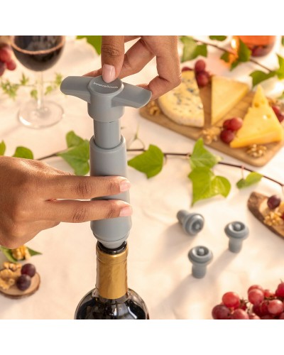 Bomba de Vacío para Vino InnovaGoods Winuum con 4 Tapones de Vacío
