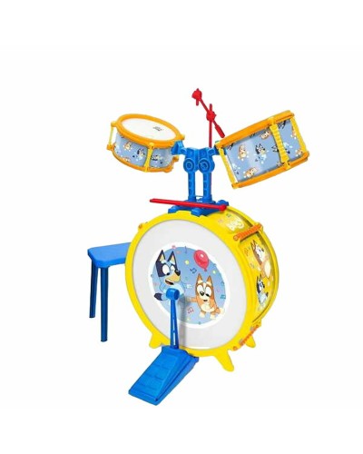 Batería Musical Bluey para Niños: Set Completo de 55cm, Sonido Realista
