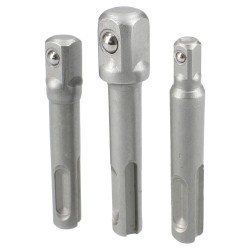 SDS Plus Adaptor Harden 1/4", 3/8" and 1/2" for Drill Bits and Tools
