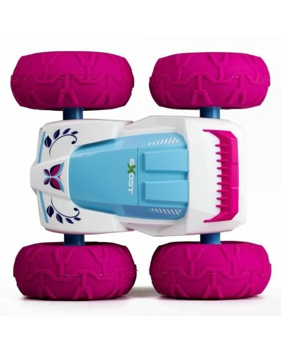 Exost Macchinina Radiocomandata 1:18 - Bianco/Rosa, Alta Velocità, Acrobazie
