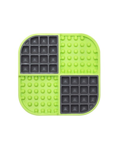 Lickimat Slomo Cuenco para perros Verde: Previene la glotonería, promueve la salud dental.
