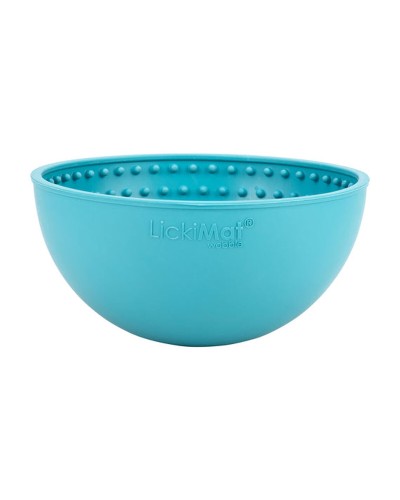 Voerbak voor honden Lickimat Wobble Turkoois Rubber