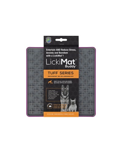 Lickimat Purple Dog Bowl: slows down feeding and reduces anxiety
