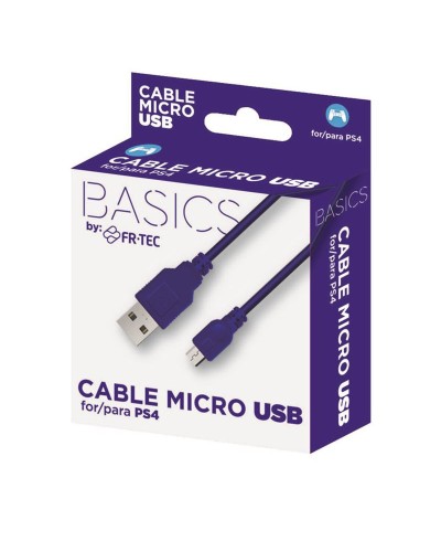 FR-TEC Cable Micro USB - USB Azul FT0018 - Carga y Datos Rápidos
