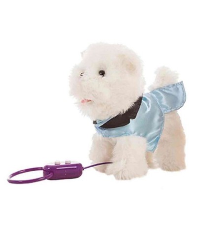 Peluche Interattivo Cane Bianco 22cm - Cammina e Abbaia - Gioco Bambini

