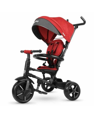 Triciclo Passeggino Bambino New Rito Star 3in1 - Spingi e Pedala - Azzurro/Grigio
