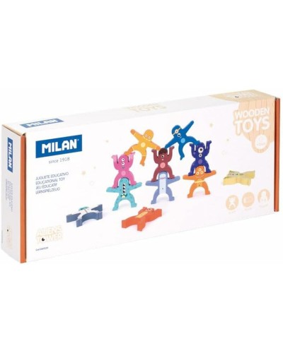 Milan Aliens Tower: Juego Educativo 16 Piezas Torre Apilable
