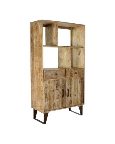 Bokhylla DKD Home Decor Metall Mangoträ (95 x 40 x 170 cm)