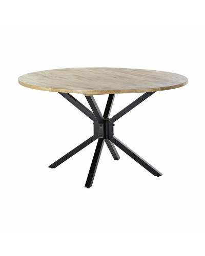 Table de Salle à Manger DKD Home Decor 127x127cm en Bois de Manguier Naturel et Noir
