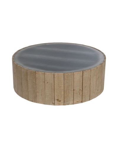 Mesa de centro ESPRIT de madera de abeto y MDF, 90 x 90 x 30 cm
