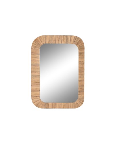ESPRIT wall mirror in colonial brown fir 70x100cm, for bathroom or entryway
