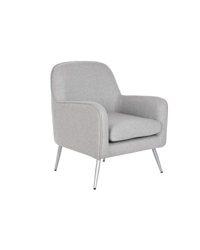 Leunstoel Home ESPRIT Grijs Zilverkleurig 71 x 68 x 81 cm
