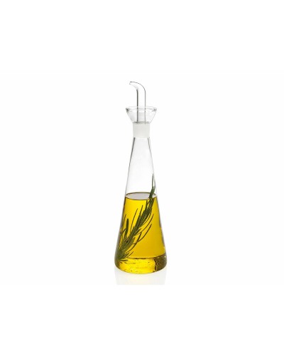 Huile d'olive Andrea House de 500 ml en verre transparent pour huile d'olive et assaisonnements
