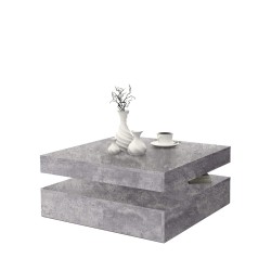 Table Console Extensible Gris Clair (78x78x35,4 cm)
