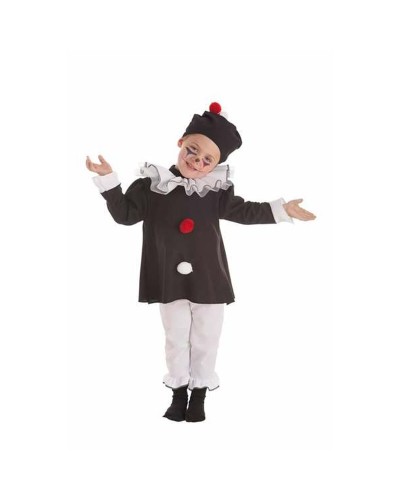 Costume Bambina París Mimo Nero 4 Pz - Travestimento Carnevale e Feste
