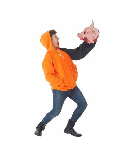 Disfraz Halloween Cerdo Naranja Adulto - Sudadera Divertida (2 Piezas)
