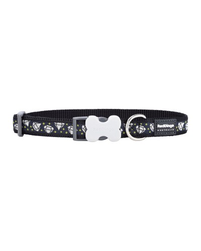 Red Dingo Diamond Hundehalsband, 20-32 cm, Schwarz, Verstellbar, Robust
