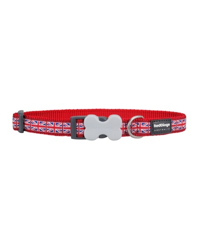 Red Dingo Union Jack Hundehalsband (20-32 cm) - Rot - Stilvoll und patriotisch
