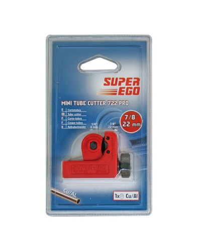 Cortatubos Super Ego CU 722 PRO, capacidad 6-22 mm, para el corte de tubos de cobre.
