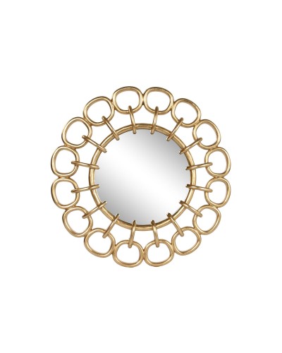 Miroir Mural ESPRIT Doré, 95x95 cm, en Résine
