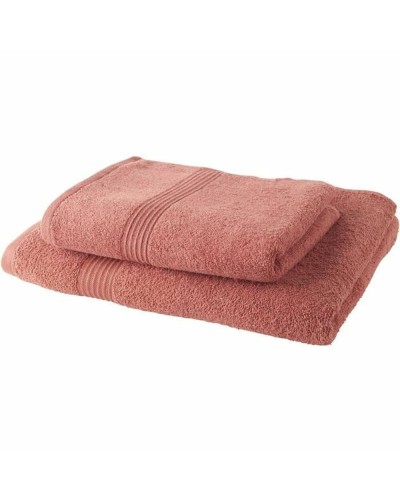 Serviettes TODAY en Coton Bouclette - Lot de 2, Terracotta, Ultra Absorbantes
