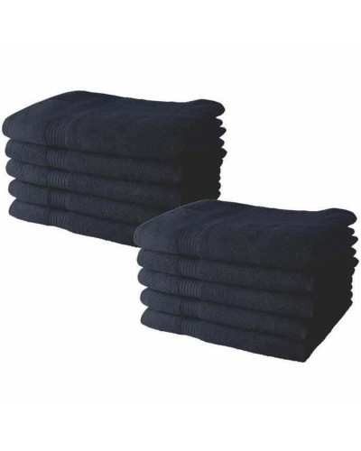 TODAY Set Asciugamani Blu Marino 10 Pz 50x90 cm - Morbidi e Resistenti
