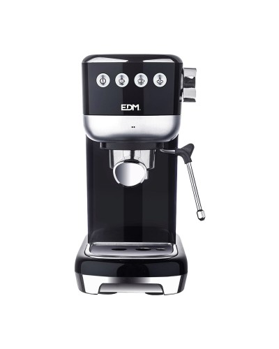 EDM Cafetera Express de Palanca - Negro, Tradicional para Café Espresso
