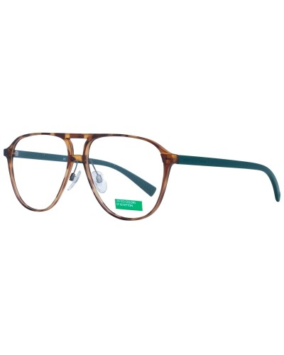 Benetton BEO1008 Herrenbrille - Rechteckiger Rahmen Schwarz/Grau 56-16
