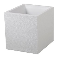 Kruka EDA Graphit Vit Plast Fyrkantig 39 x 39 x 43 cm