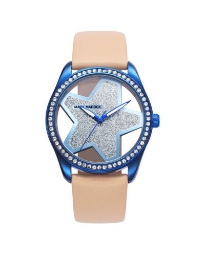 Montre Femme Mark Maddox MC6006-20 Acier Argent et Cadran Bleu
