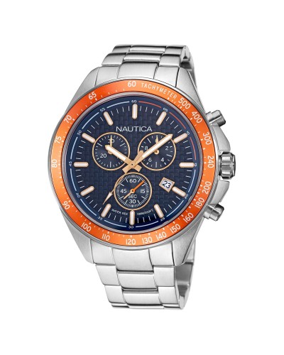Nautica Montre Homme Argentée NAPOBF117 - Diamètre 47mm - Style Décontracté
