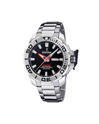 Miesten rannekellot Festina F20665/4 Musta Hopeinen (Ø 34 mm)