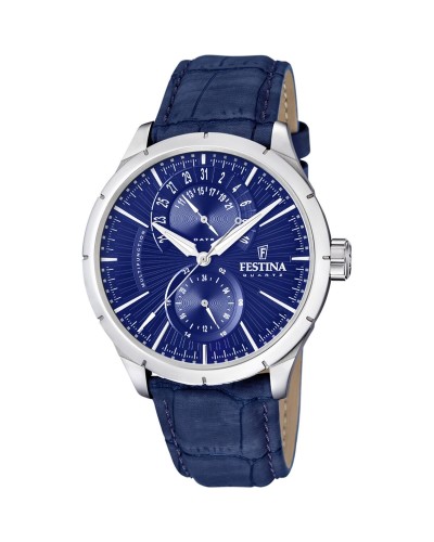 Festina F16573/7 Men's Chronograph Watch Steel Blue Date
