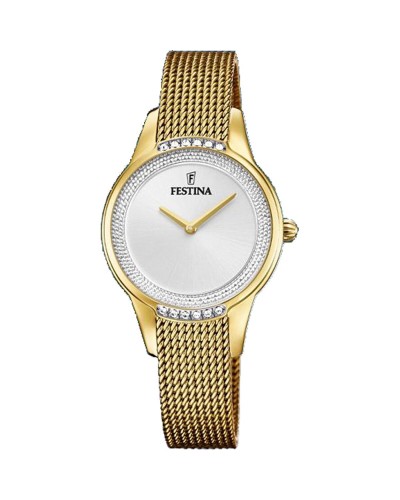 Festina Montre Femme F20495/1 Acier Inoxydable Argent Cadran Bleu Élégant
