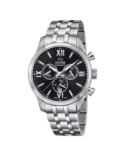 Jaguar J963/4 Montre Homme Noir Argenté - Design Élégant
