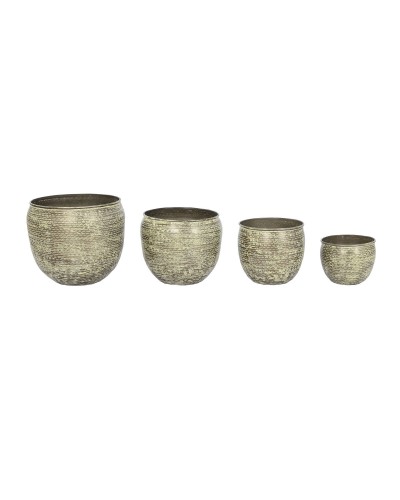 Set de Pots de Fleurs ESPRIT Aluminium Vert - 39x39x33cm
