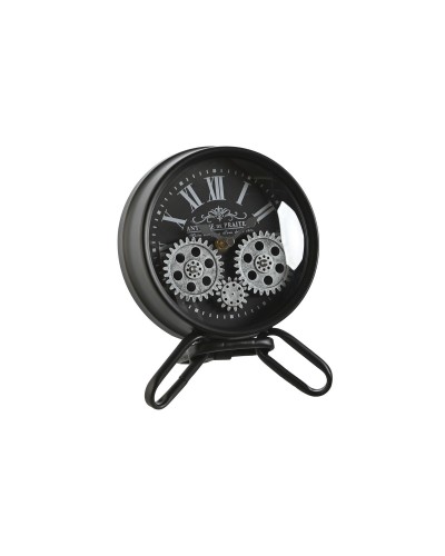 ESPRIT Table Clock, Black Silver, 16.5x11x21 cm, Metal Crystal
