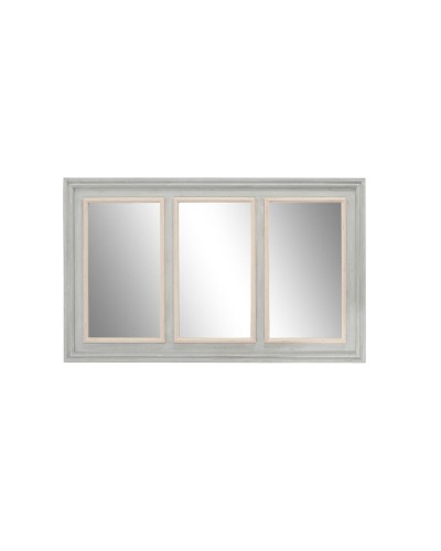 Miroir Moderne ESPRIT Blanc Gris Bois, 150 x 90 cm, Décoration Contemporaine
